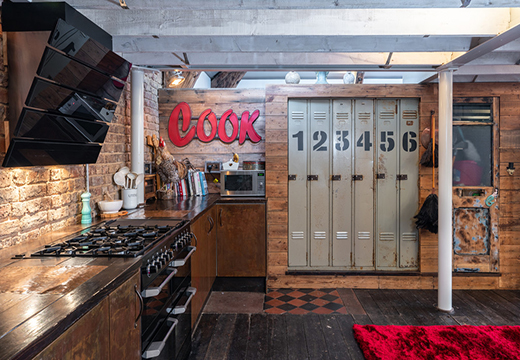 Lockers in kitchen